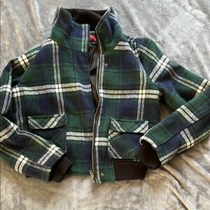 Plaid Green Kids Jacket